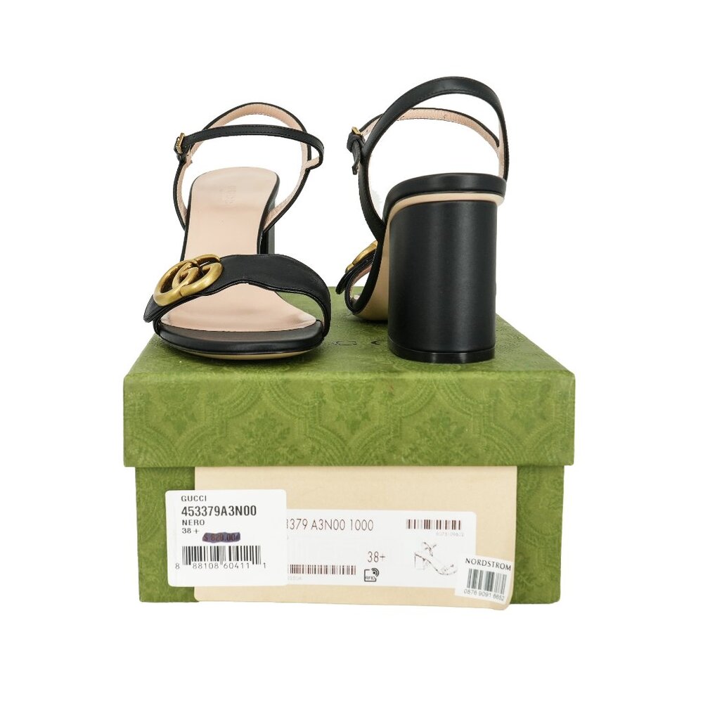 Gucci GG Marmont Leather Mid-heel Sandals - Picture 9 of 11
